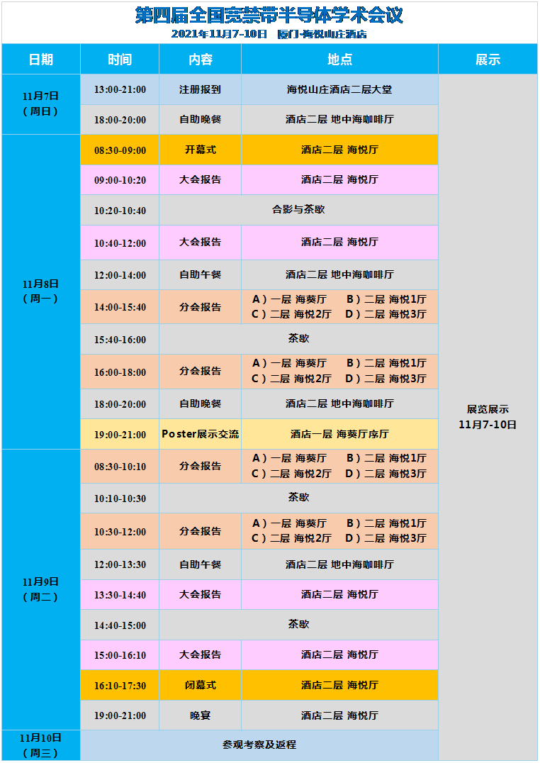 最新日程圖